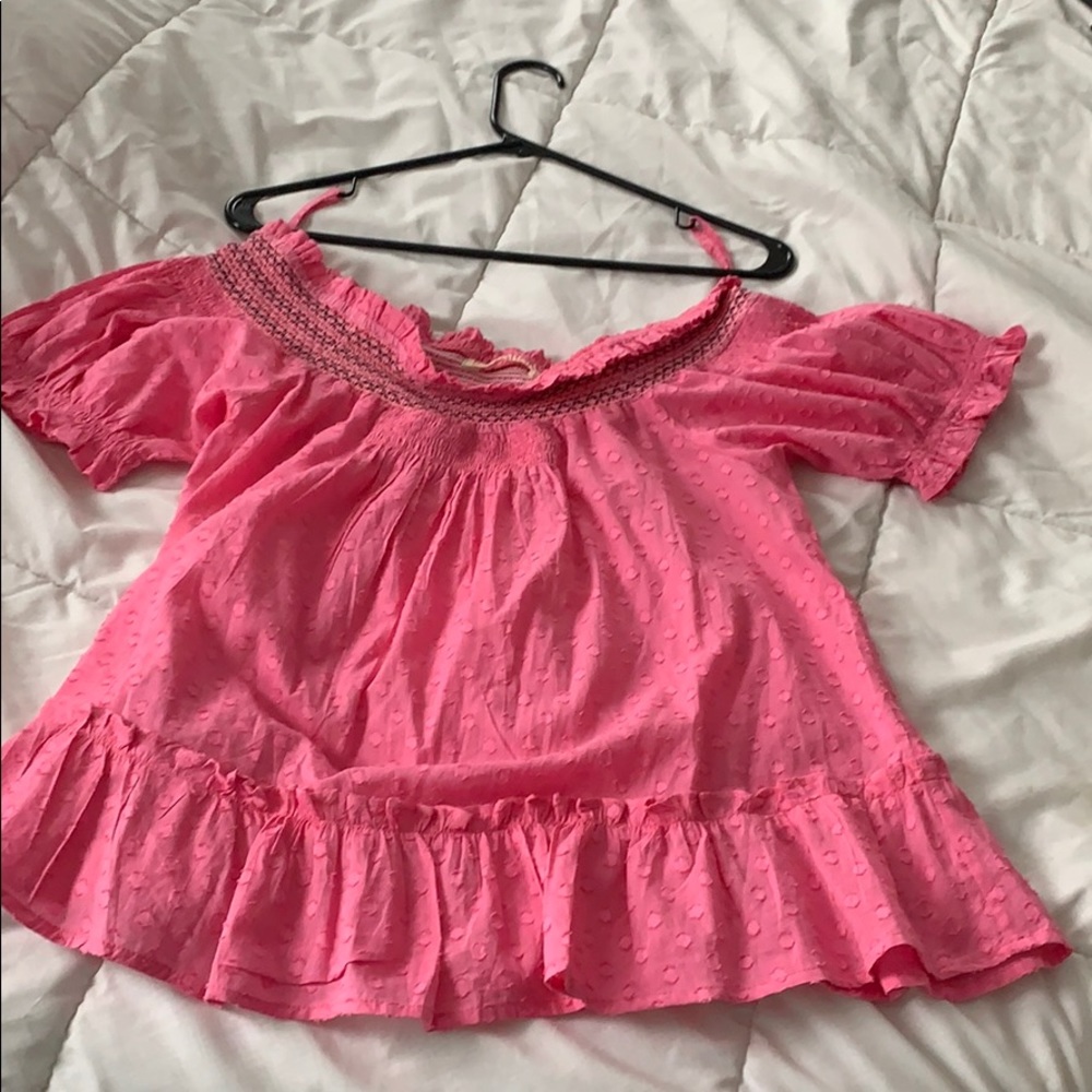 Banjanan Pink off the shoulder top - Picture 2 of 5